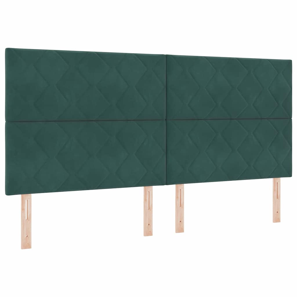 Tête de lit velours – Vert foncé velours – 200 cm