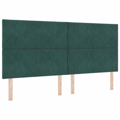 Tête de lit velours – Vert foncé velours – 200 cm