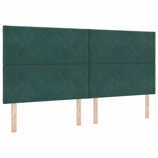 Tête de lit velours – Vert foncé velours – 200 cm