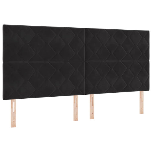 Tête de lit LED – Noir velours – 200 cm