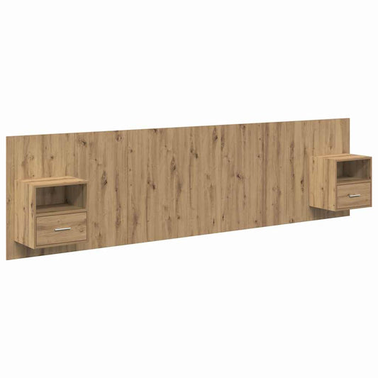 Tête de lit avec rangement – Chêne artisanal bois d'ingénierie