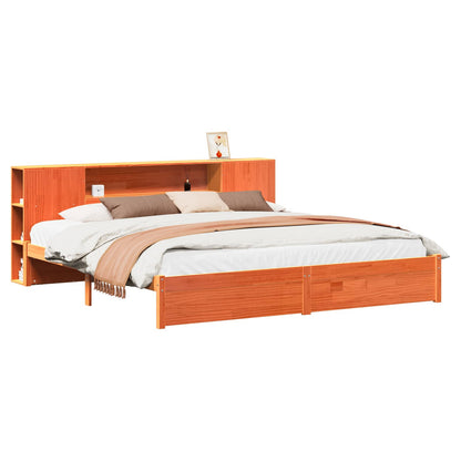 Tête de lit avec rangement – Cire marron
