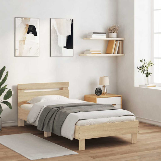 Cadre de lit avec tête de lit – 100 x 200 cm