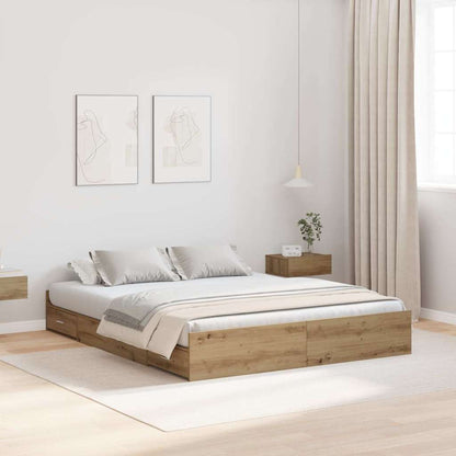 Lit coffre – Chêne artisanal – 160 x 200 cm