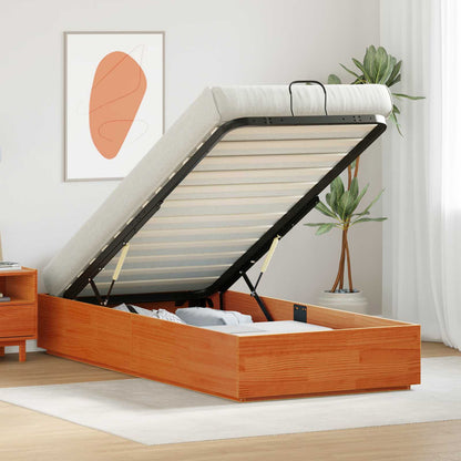 Lit coffre – Brun cire – 100 x 200 cm