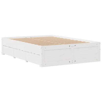 Lit coffre à tiroirs – Blanc – 140 x 200 cm