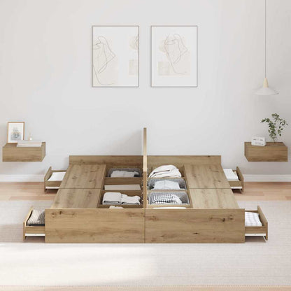 Lit coffre – Chêne artisanal – 160 x 200 cm