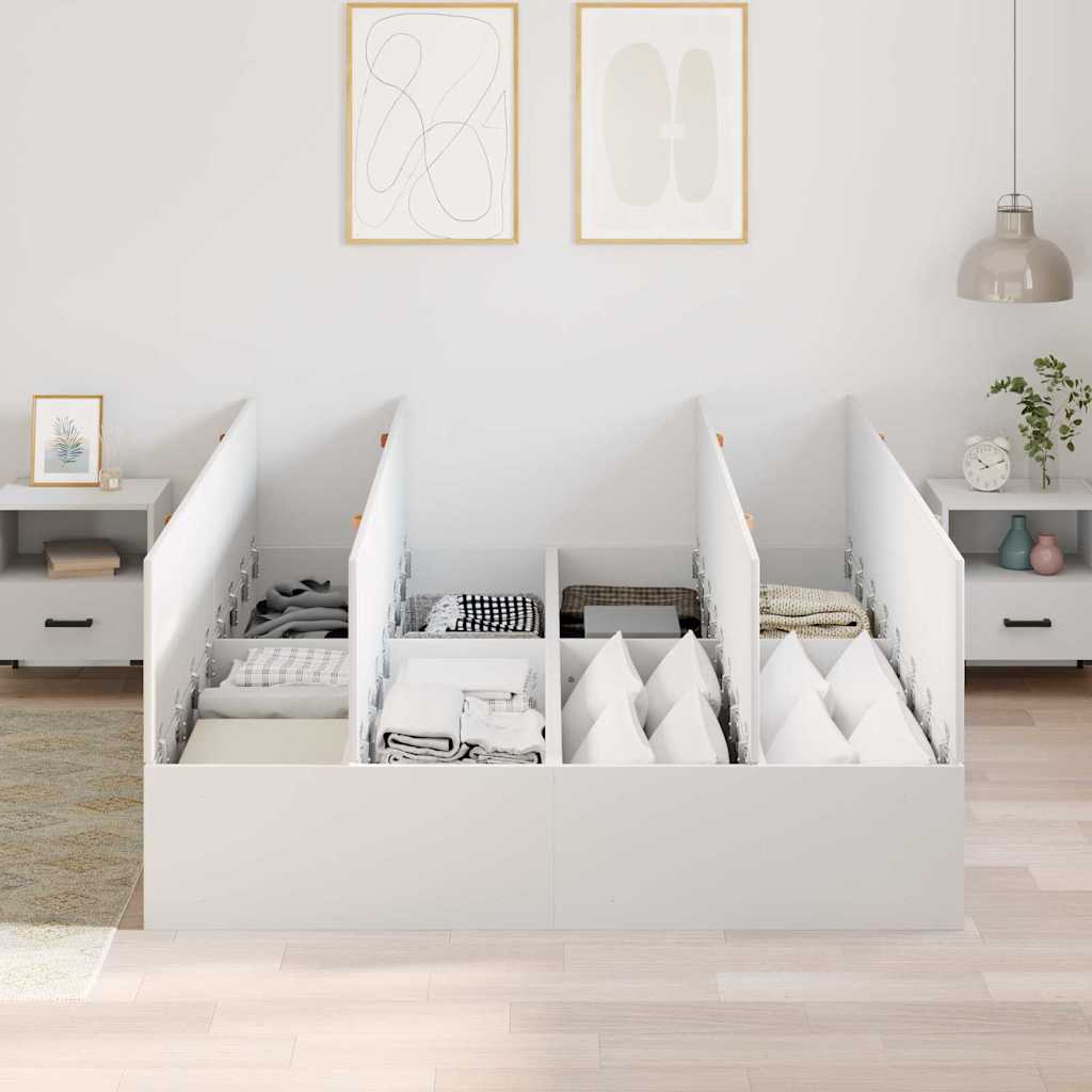 Lit coffre – Blanc – 140 x 200 cm