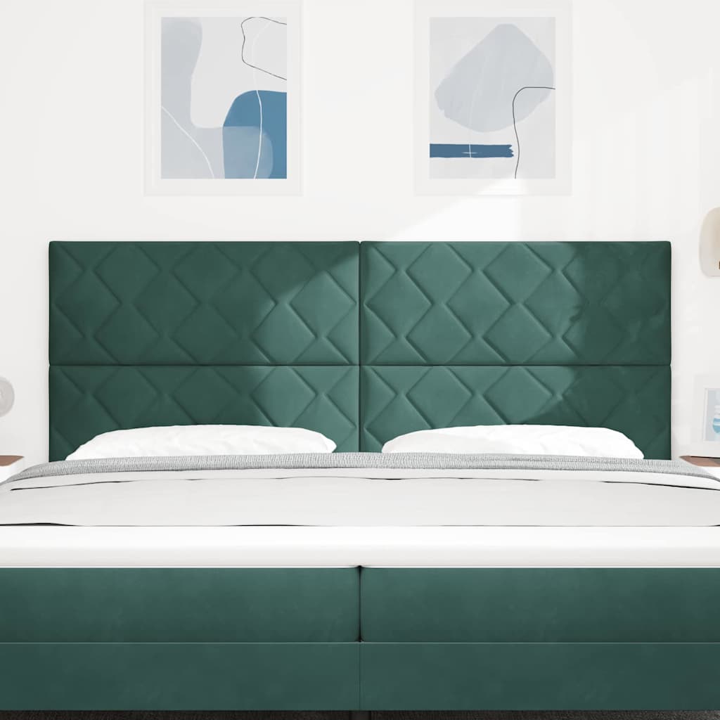 Tête de lit velours – Vert foncé velours – 200 cm