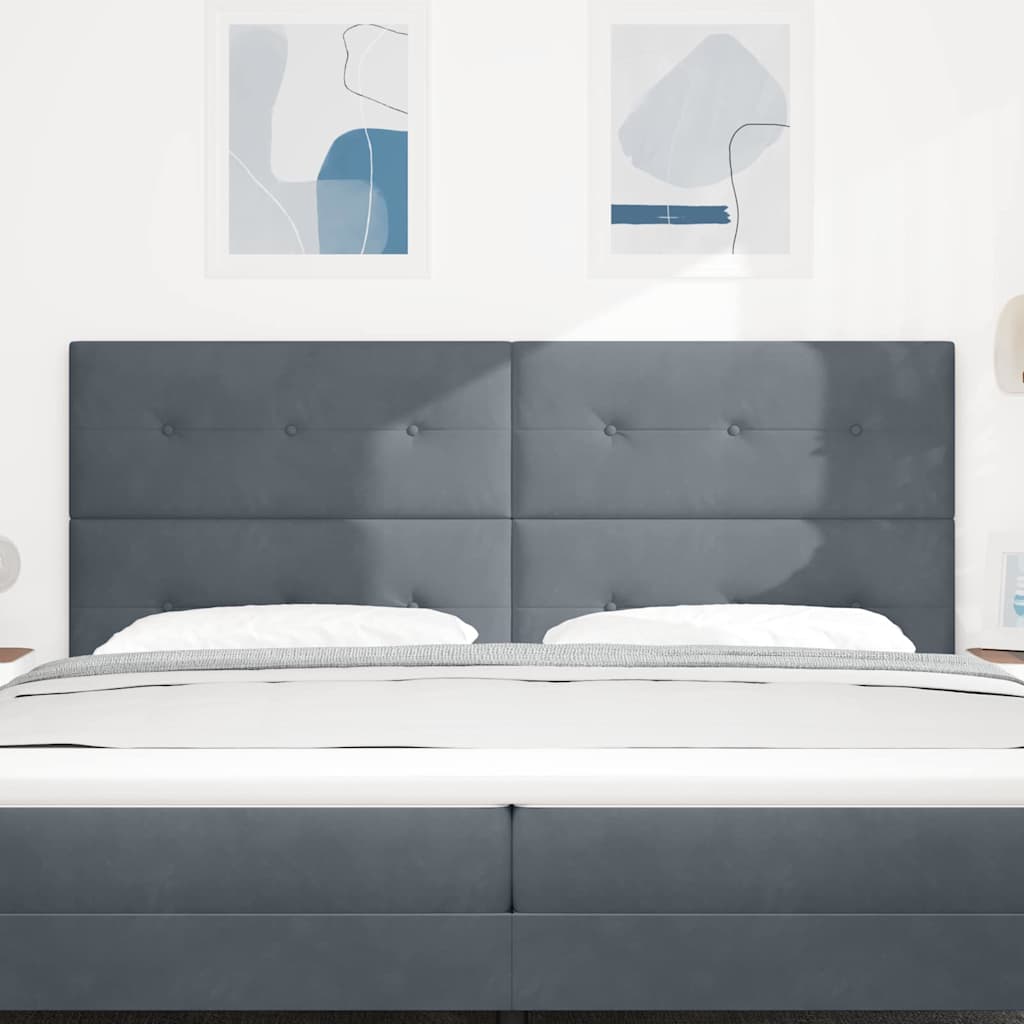 Tête de lit LED – Gris velours – 200 cm