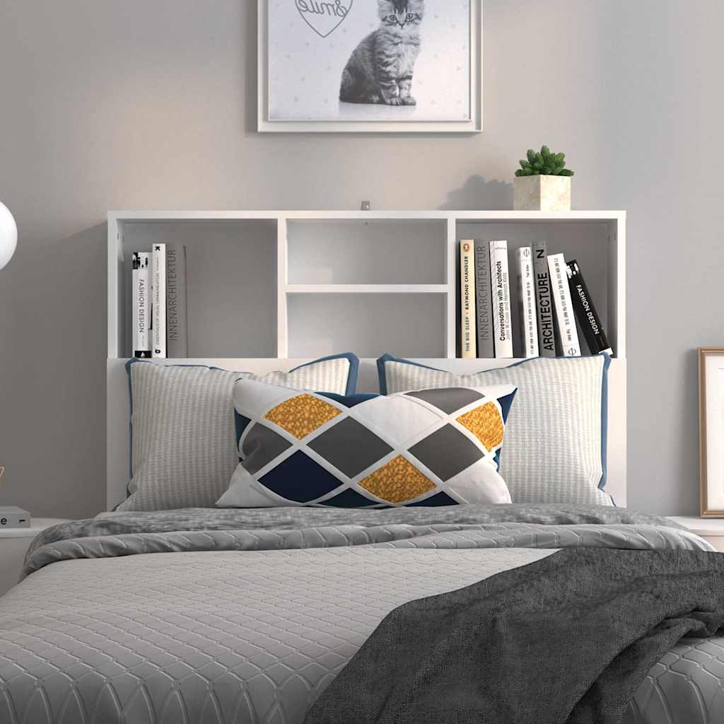 Tête de lit avec rangement – Blanc