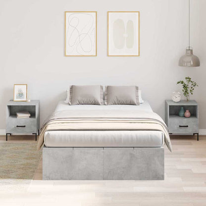 Lit coffre à portes – Gris béton – 120 x 200 cm