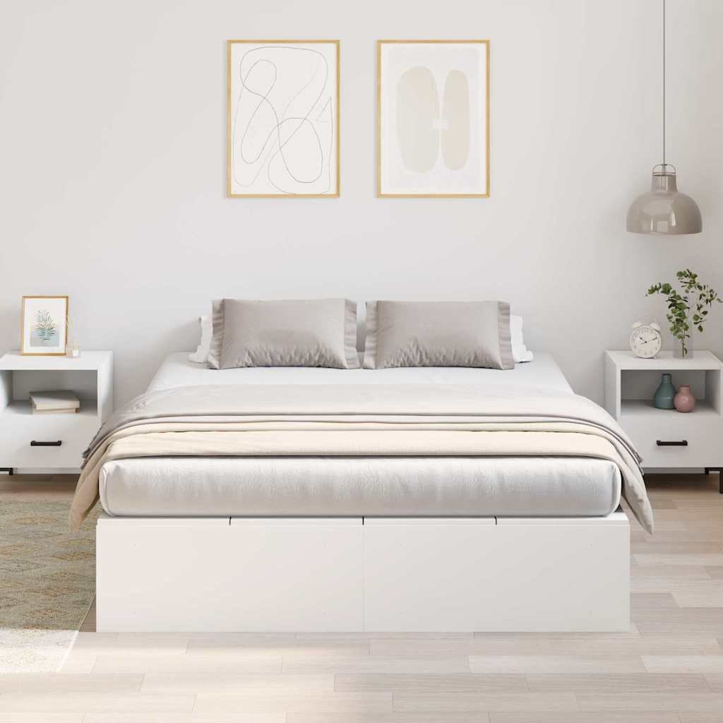 Lit coffre – Blanc – 140 x 200 cm