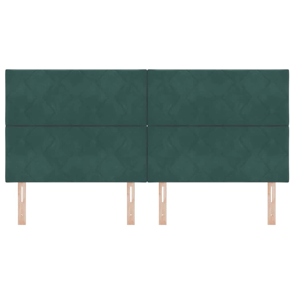 Tête de lit velours – Vert foncé velours – 200 cm
