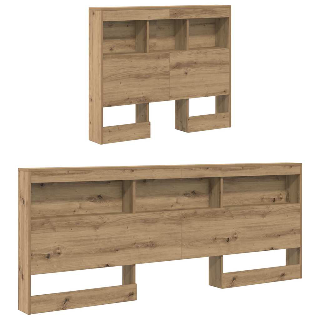 Tête de lit avec rangement – Chêne artisanal bois d'ingénierie (2)