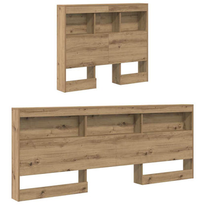 Tête de lit avec rangement – Chêne artisanal bois d'ingénierie (2)