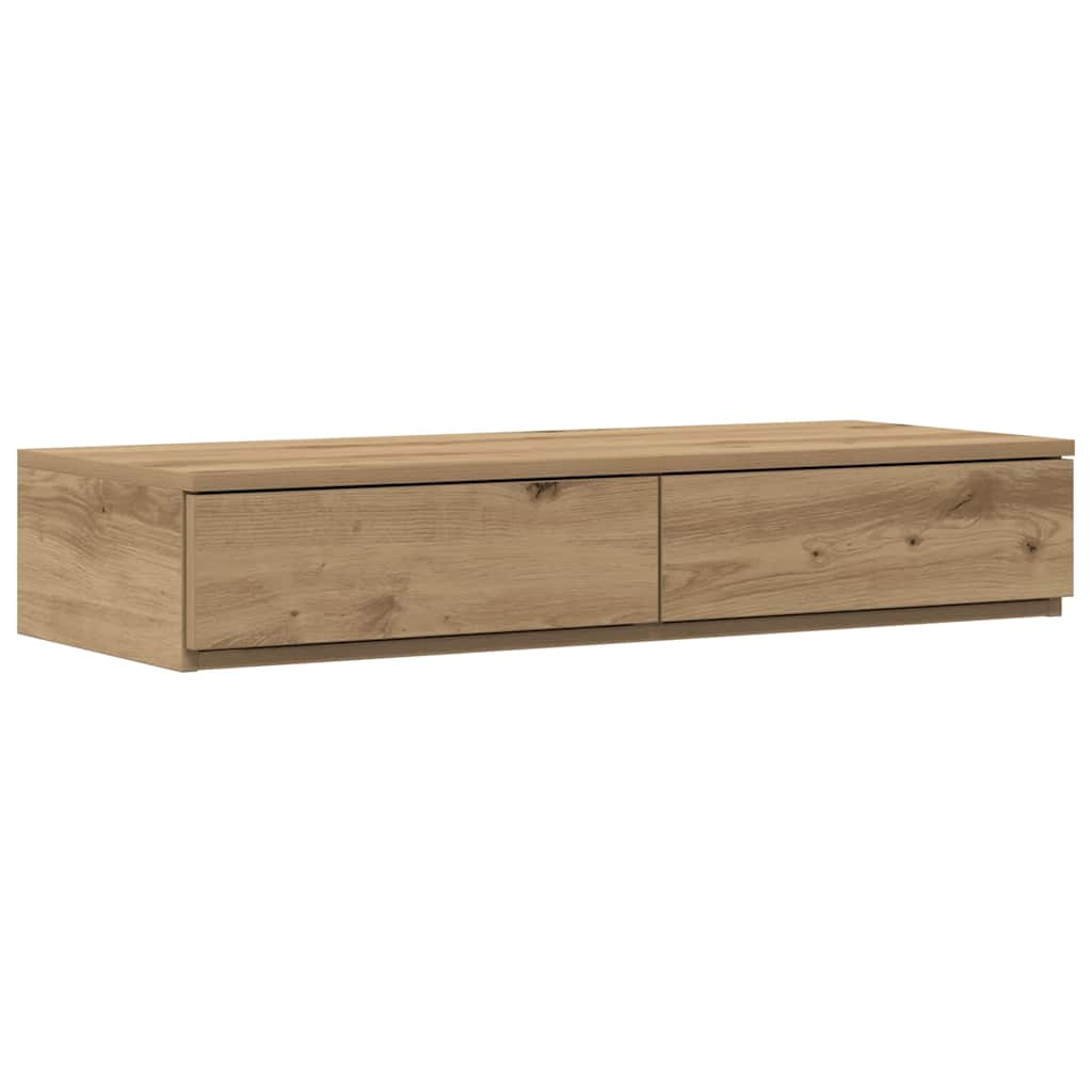 Lit coffre à tiroirs – Chêne artisanal – 100 cm