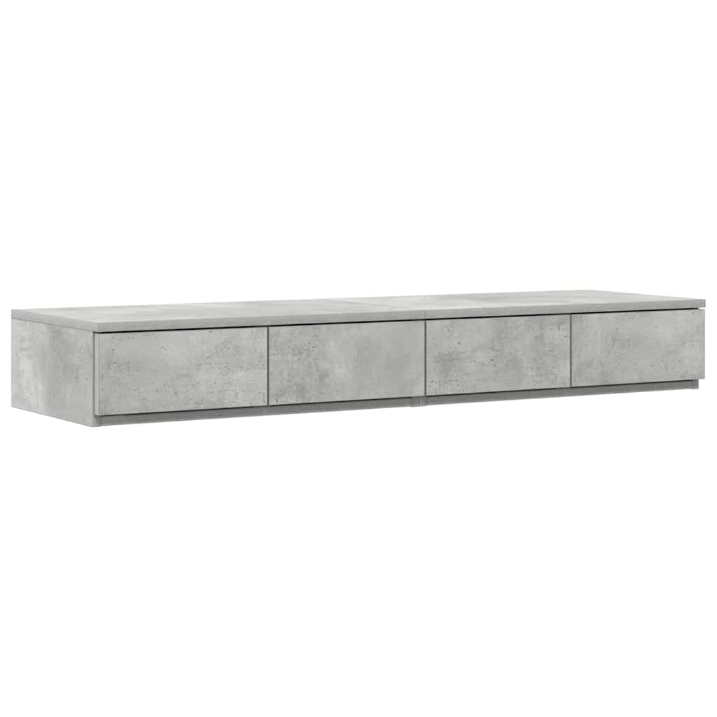 Lit coffre – Gris béton bois d'ingénierie – 120 cm