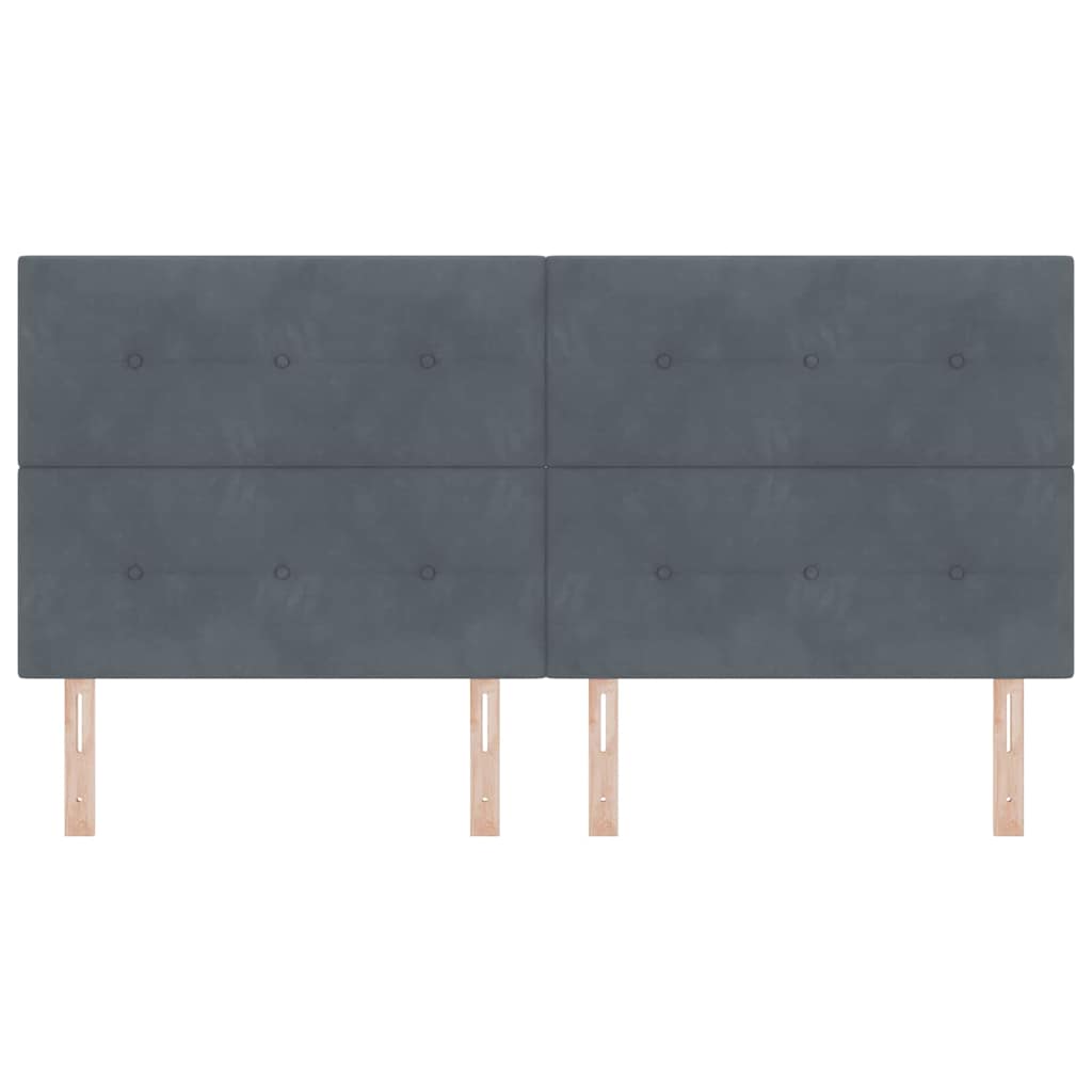Tête de lit LED – Gris velours – 200 cm