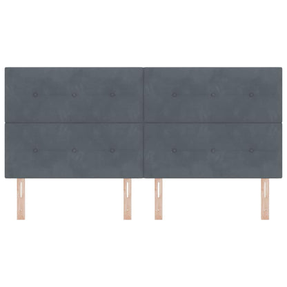 Tête de lit LED – Gris velours – 200 cm