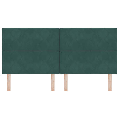 Tête de lit LED – Vert foncé velours