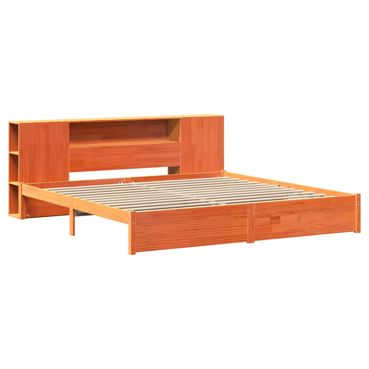 Tête de lit avec rangement – Cire marron
