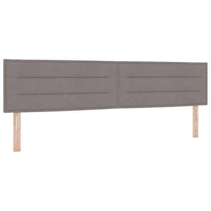 Lit boxspring avec matelas – Taupe tissu – 200 x 200 cm