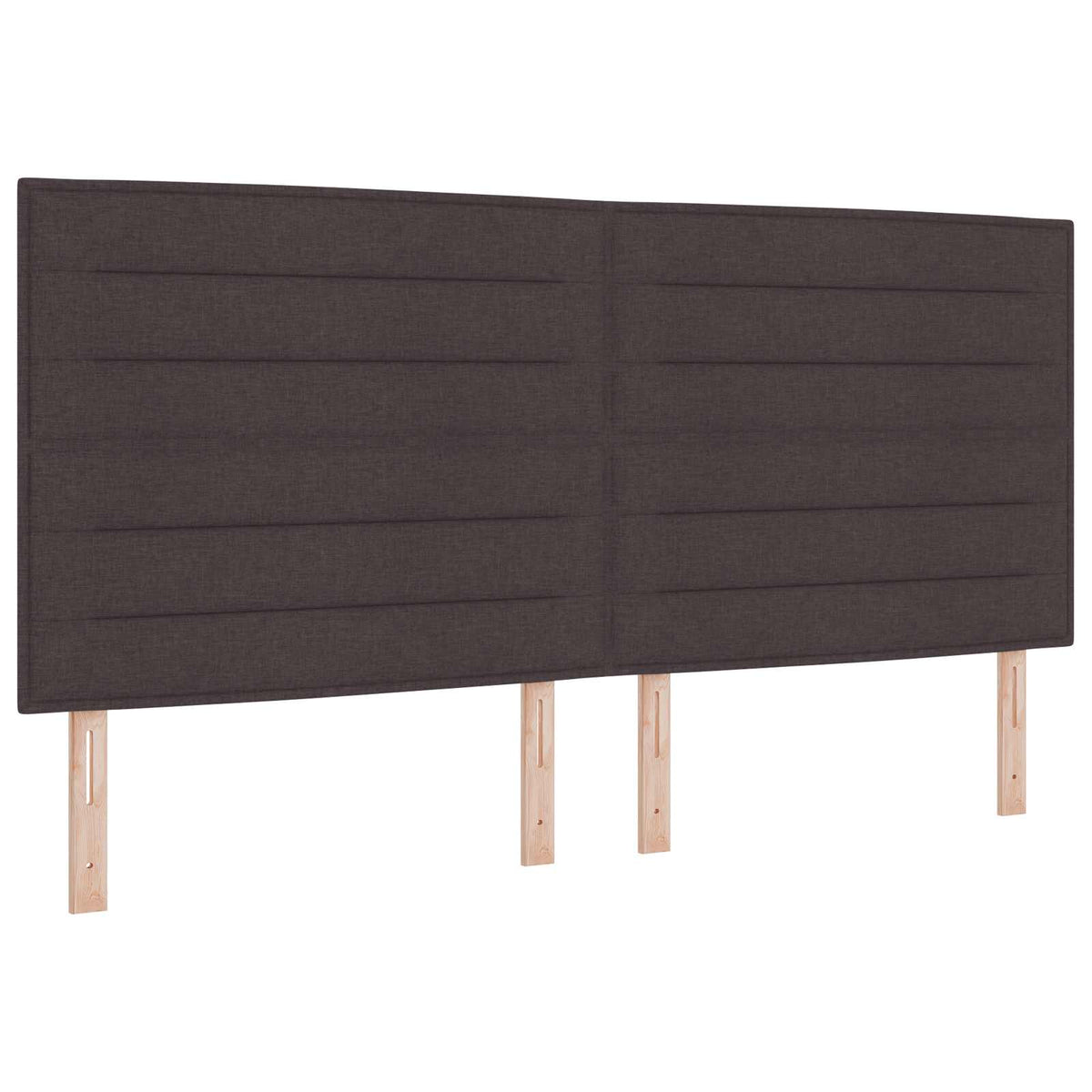 Lit boxspring LED avec matelas – Marron foncé tissu – 200 x 200 cm