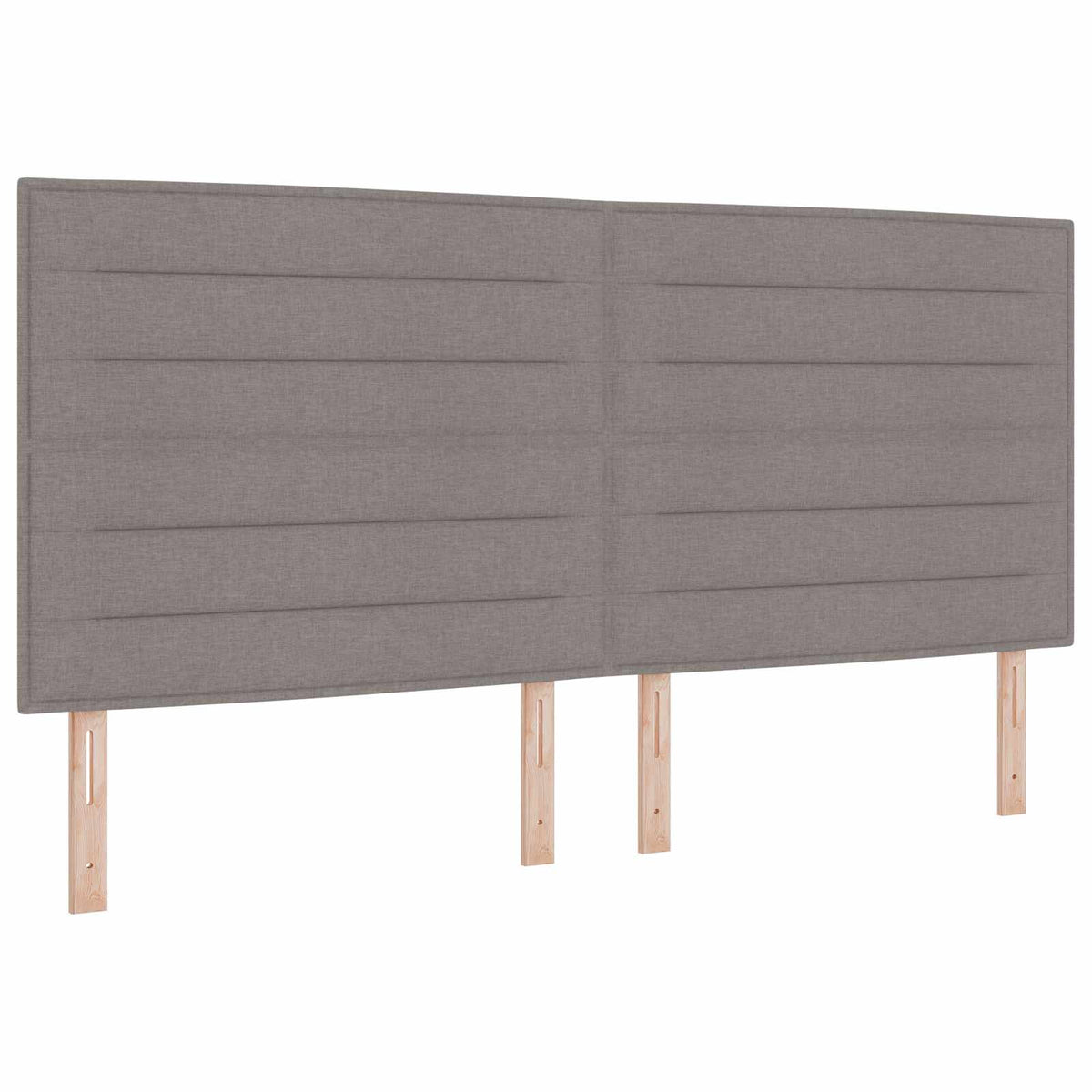 Lit boxspring LED avec matelas – Taupe tissu – 200 x 200 cm