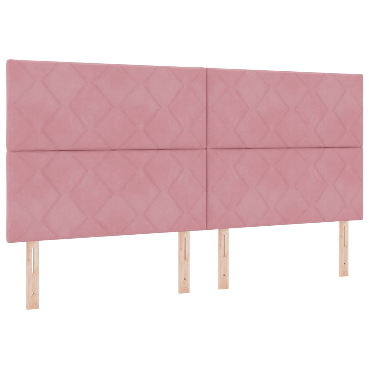 Lit boxspring LED avec matelas – Rose velours – 200 x 200 cm