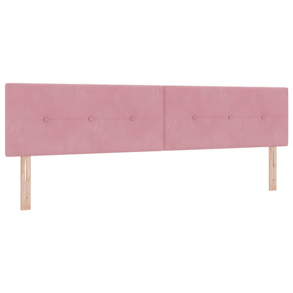 Lit coffre LED avec matelas – Rose velours – 200 x 200 cm