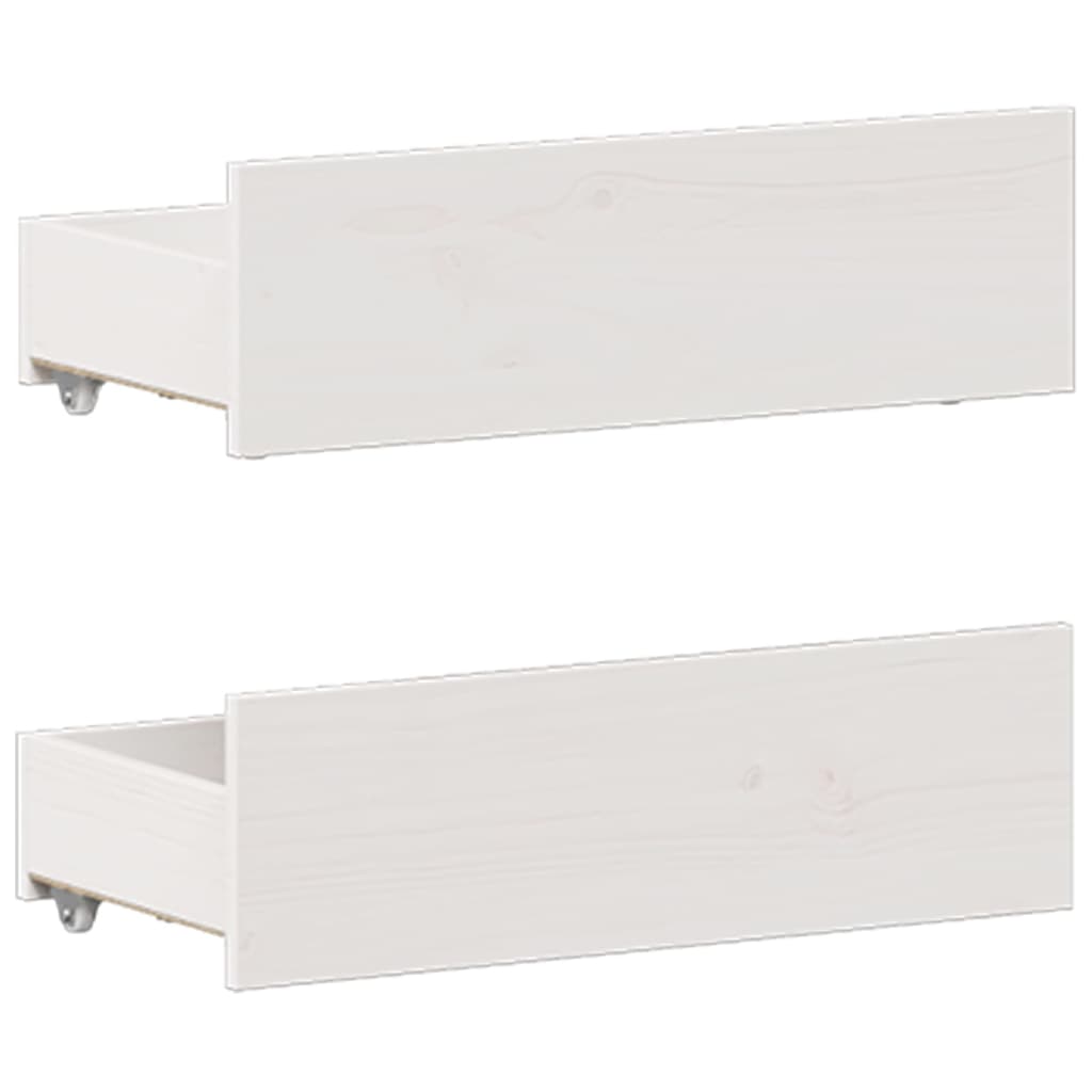 Cadre de lit avec tête de lit – Blanc – 120 x 200 cm