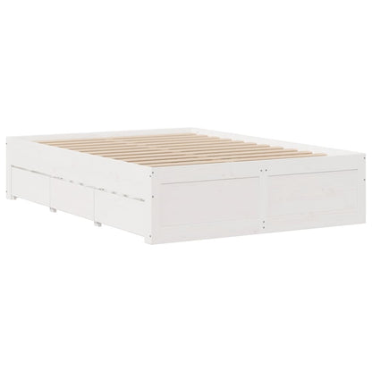 Lit coffre à tiroirs – Blanc – 140 x 200 cm
