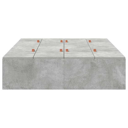 Lit coffre à portes – Gris béton – 120 x 200 cm