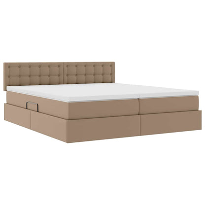 Lit coffre LED – Cappuccino – 180 x 200 cm
