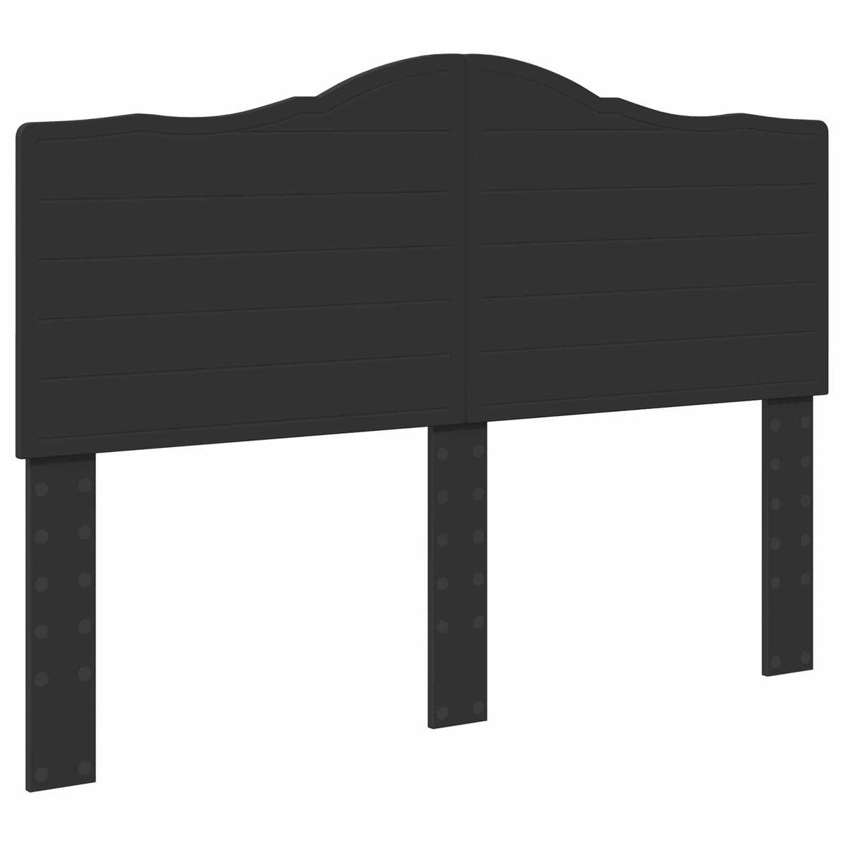 Cadre de lit avec tête de lit – Noir pin massif – 160 x 200 cm