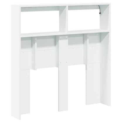 Tête de lit avec rangement – Blanc – 100 x 17 x 102 cm