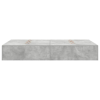 Lit coffre à portes – Gris béton – 120 x 200 cm