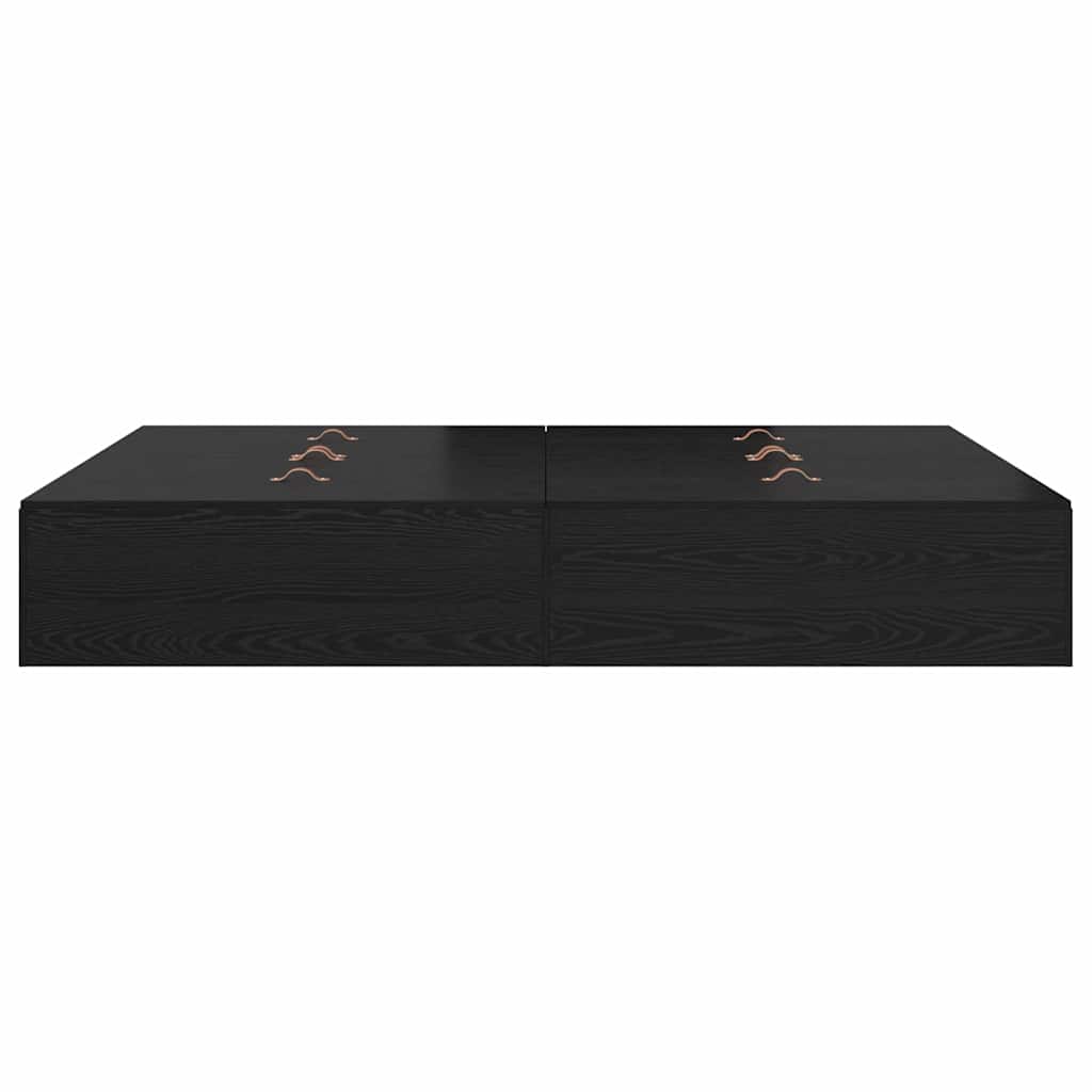 Lit coffre à portes – Chêne noir – 160 x 200 cm