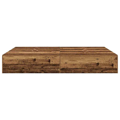 Lit coffre à portes – Bois ancien – 135 x 190 cm