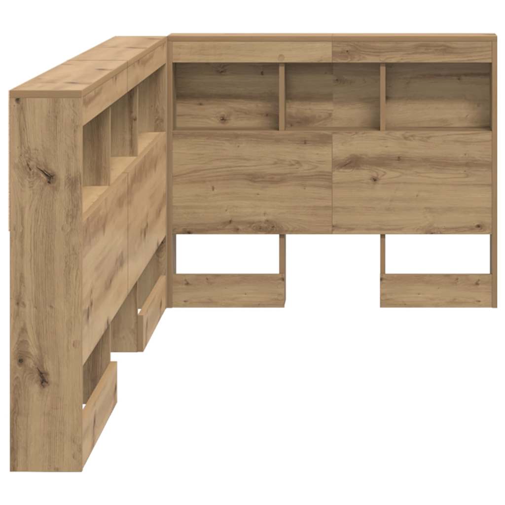 Tête de lit avec rangement – Chêne artisanal bois d'ingénierie (2)