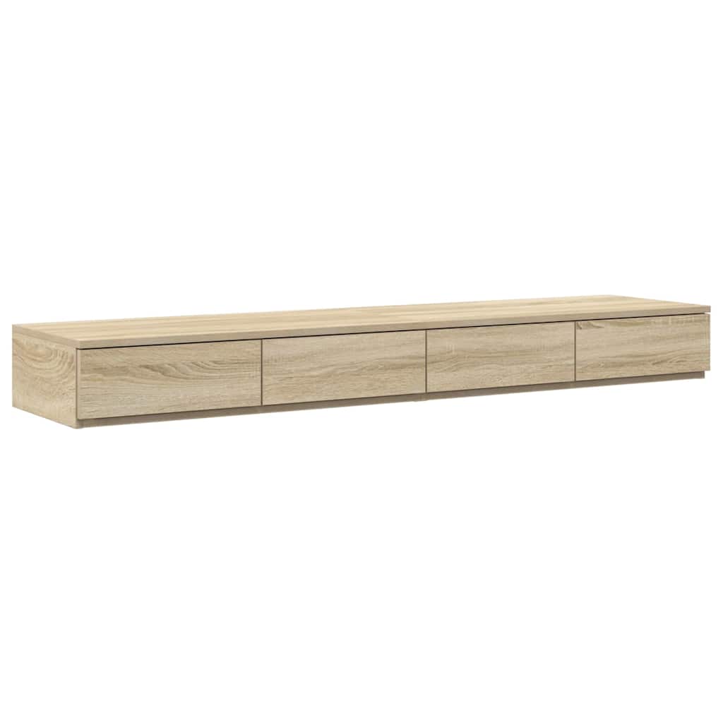 Lit coffre à tiroirs – Chêne Sonoma – 140 cm
