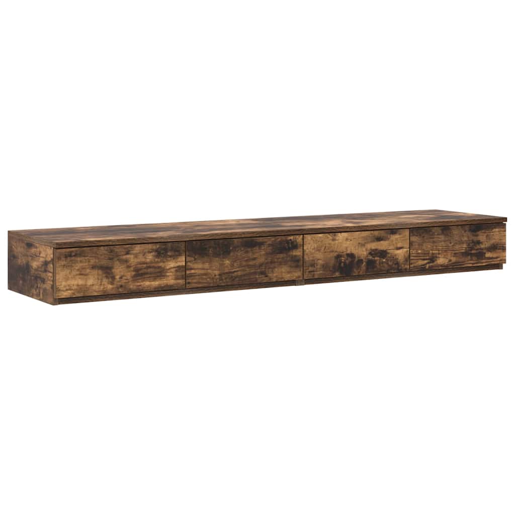 Lit coffre – Chêne fumé bois d'ingénierie – 140 cm