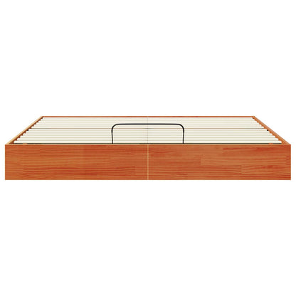 Lit coffre – Brun ciré – 200 x 200 cm
