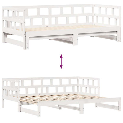 Lit coffre à tiroirs – Blanc – 90 x 190 cm