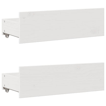 Lit coffre à tiroirs – Blanc – 140 x 200 cm