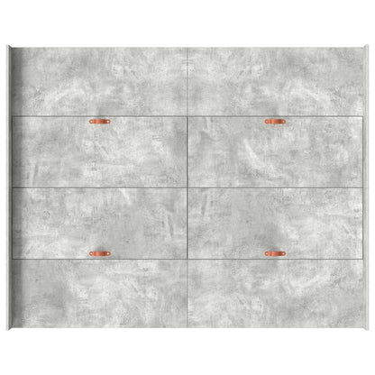 Lit coffre à tiroirs – Gris béton – 160 x 200 cm