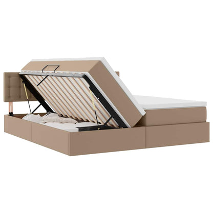 Lit coffre LED – Cappuccino – 180 x 200 cm