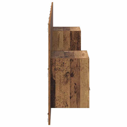 Tête de lit avec rangement – Bois ancien bois d'ingénierie