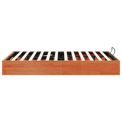 Lit coffre – Brun ciré – 200 x 200 cm